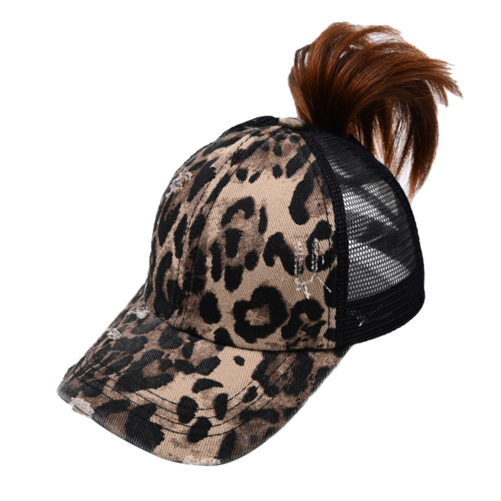 Capilla de béisbol de cola de caballo cruzada de poliéster de poliéster al por mayor